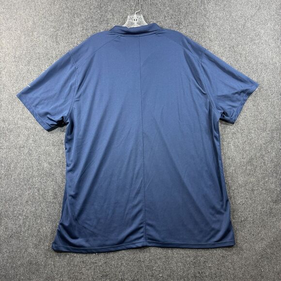 Nike Michigan Wolverines Polo Shirt Men's XXL Navy Blue Gold Dri-Fit - Picture 6 of 8